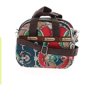 Lesportsac nautical satchel 3 rainbow metallic zip